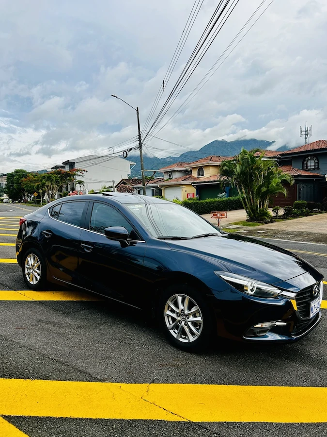 Rear right side view of 2019 Mazda Mazda3 Sport