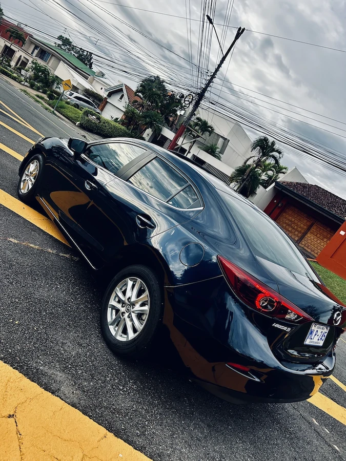 Rear right side view of 2019 Mazda Mazda3 Sport