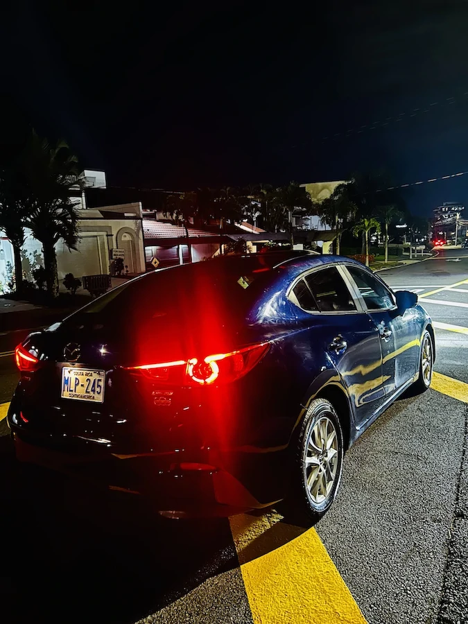 Interior dashboard and instrument cluster of 2019 Mazda Mazda3 Sport